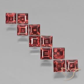 4.59 ctw Red Pyrope Garnet Stones, Natural Pyrope Garnet in Square Step-Cut Shape for Sale