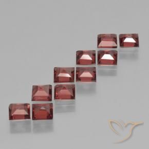Pyrope Garnet Gemstones in 4 x 4 mm (calibrated) Size for Sale, Pyrope Garnet Stones in Medium Red Color