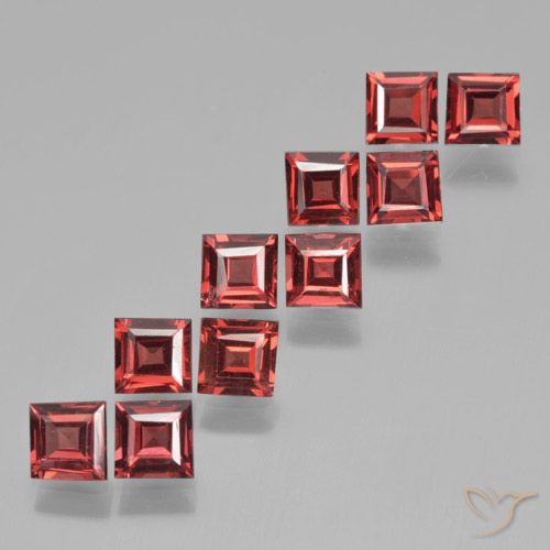 3.89ctw Natural Deep Red Pyrope Garnet, Square, VS