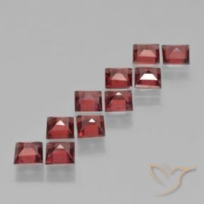 Pyrope Garnet Gemstones in 4 x 4 mm (calibrated) Size for Sale, Pyrope Garnet Stones in Deep Red Color