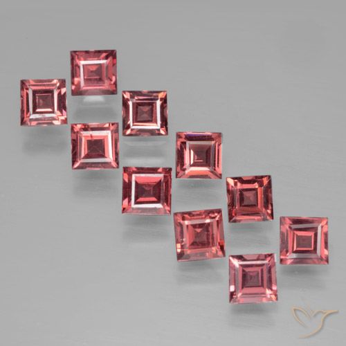 3.82ctw Natural Medium Red Pyrope Garnet, Square, VS