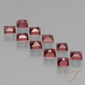 Pyrope Garnet Gemstones in 4 x 4 mm (calibrated) Size for Sale, Pyrope Garnet Stones in Medium Red Color