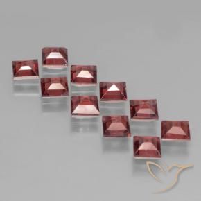 Pyrope Garnet Gemstones in 4 x 4 mm (calibrated) Size for Sale, Pyrope Garnet Stones in Deep Red Color