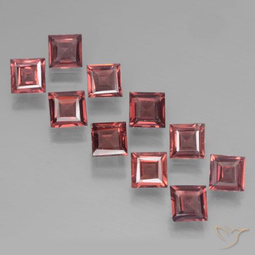 3.87ctw Natural Dark Red Pyrope Garnet, Square, VS