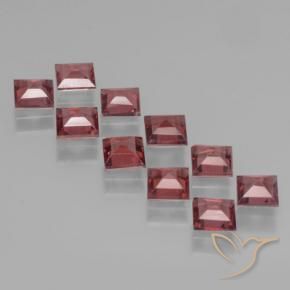 Pyrope Garnet Gemstones in 4 x 4 mm (calibrated) Size for Sale, Pyrope Garnet Stones in Dark Red Color