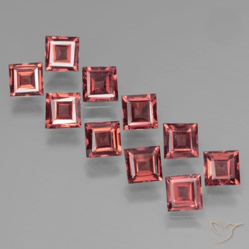 3.72ctw Natural Deep Red Pyrope Garnet, Square, VS