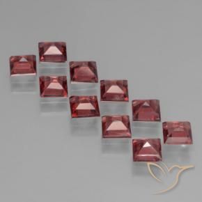 Pyrope Garnet Gemstones in 4 x 4 mm (calibrated) Size for Sale, Pyrope Garnet Stones in Deep Red Color