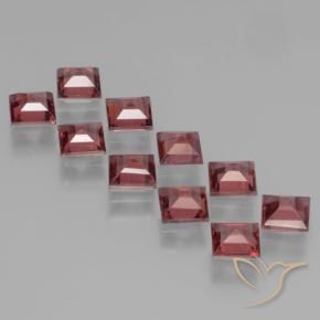 Pyrope Garnet Gemstones in 4 x 4 mm (calibrated) Size for Sale, Pyrope Garnet Stones in Merlot Red Color