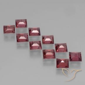 Pyrope Garnet Gemstones in 4 x 4 mm (calibrated) Size for Sale, Pyrope Garnet Stones in Pinkish Red Color