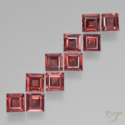 3.75ctw Natural Dark Red Pyrope Garnet, Square, VS