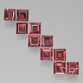 3.75 ctw Red Pyrope Garnet Stones, Natural Pyrope Garnet in Square Step-Cut Shape for Sale