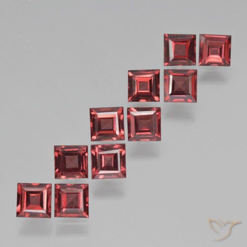 3.83ctw Natural Deep Wine Red Pyrope Garnet, Square, VS
