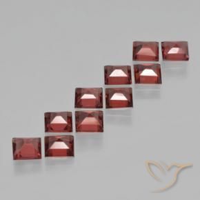 Pyrope Garnet Gemstones in 4 x 4 mm (calibrated) Size for Sale, Pyrope Garnet Stones in Dark Red Color