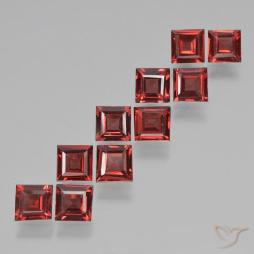 3.70ctw Natural Dark Red Pyrope Garnet, Square, VS