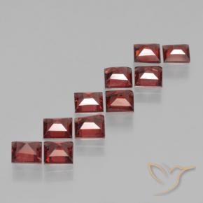 Pyrope Garnet Gemstones in 4 x 4 mm (calibrated) Size for Sale, Pyrope Garnet Stones in Dark Red Color