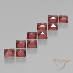 Pyrope Garnet Gemstones in 4 x 4 mm (calibrated) Size for Sale, Pyrope Garnet Stones in Dark Red Color