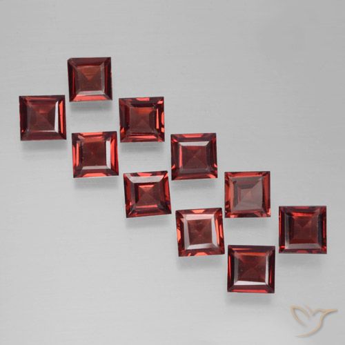 3.79ctw Natural Dark Red Pyrope Garnet, Square, VS