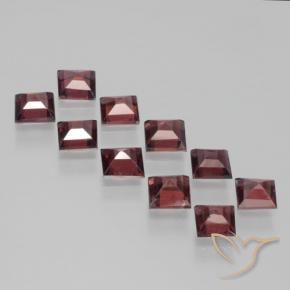 Pyrope Garnet Gemstones in 4 x 4 mm (calibrated) Size for Sale, Pyrope Garnet Stones in Deep Blood Red Color
