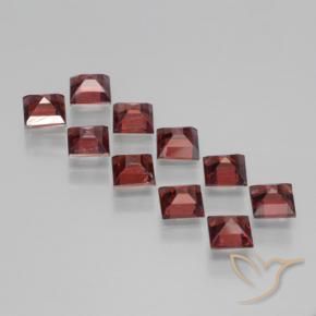 Pyrope Garnet Gemstones in 4 x 4 mm (calibrated) Size for Sale, Pyrope Garnet Stones in Deep Red Color
