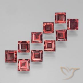 4.50 ctw Red Pyrope Garnet Stones, Natural Pyrope Garnet in Square Step-Cut Shape for Sale