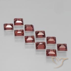 Pyrope Garnet Gemstones in 4 x 4 mm (calibrated) Size for Sale, Pyrope Garnet Stones in Medium Red Color