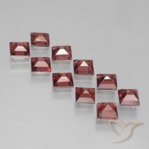 Pyrope Garnet Gemstones in 4 x 4 mm (calibrated) Size for Sale, Pyrope Garnet Stones in Deep Crimson Red Color