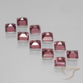 Pyrope Garnet Gemstones in 4 x 4 mm (calibrated) Size for Sale, Pyrope Garnet Stones in Deep Red Color