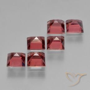 Pyrope Garnet Gemstones in 4 x 4 mm (calibrated) Size for Sale, Pyrope Garnet Stones in Deep Red Color