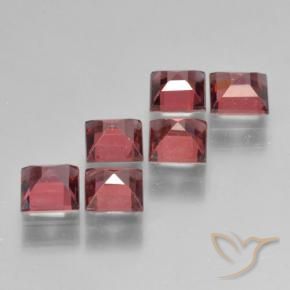 Pyrope Garnet Gemstones in 4.2 x 4.1 mm Size for Sale, Pyrope Garnet Stones in Scarlet Red Tone Color
