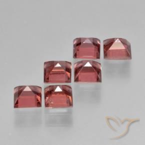 Pyrope Garnet Gemstones in 4 x 4 mm (calibrated) Size for Sale, Pyrope Garnet Stones in Light Red Color