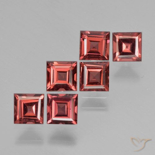 2.54ctw Natural Medium Red Pyrope Garnet, Square, VS