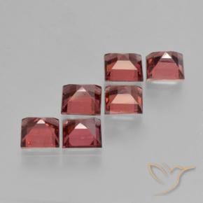 Pyrope Garnet Gemstones in 4 x 4 mm (calibrated) Size for Sale, Pyrope Garnet Stones in Medium Red Color