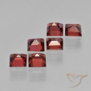 Pyrope Garnet Gemstones in 4 x 4 mm (calibrated) Size for Sale, Pyrope Garnet Stones in Deep Scarlet Red Color