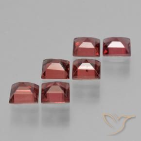 Pyrope Garnet Gemstones in 4 x 4 mm (calibrated) Size for Sale, Pyrope Garnet Stones in Scarlet Red Color