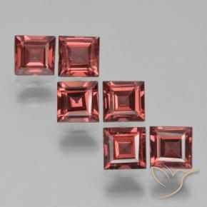 2.79 ctw Red Pyrope Garnet Stones, Natural Pyrope Garnet in Square Step-Cut Shape for Sale