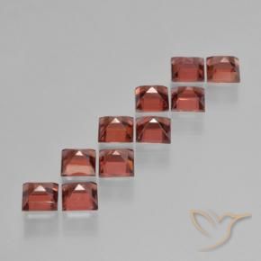 Pyrope Garnet Gemstones in 4 x 4 mm (calibrated) Size for Sale, Pyrope Garnet Stones in Scarlet Red Color
