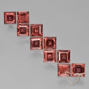 4.48 ctw Red Pyrope Garnet Stones, Natural Pyrope Garnet in Square Step-Cut Shape for Sale