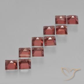 Pyrope Garnet Gemstones in 4 x 4 mm (calibrated) Size for Sale, Pyrope Garnet Stones in Medium Red Color