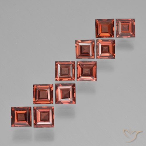 3.82ctw Natural Medium Red Pyrope Garnet, Square, VS