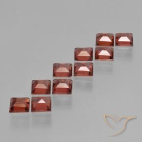 Pyrope Garnet Gemstones in 4 x 4 mm (calibrated) Size for Sale, Pyrope Garnet Stones in Medium Red Color