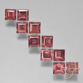3.97 ctw Red Pyrope Garnet Stones, Natural Pyrope Garnet in Square Step-Cut Shape for Sale