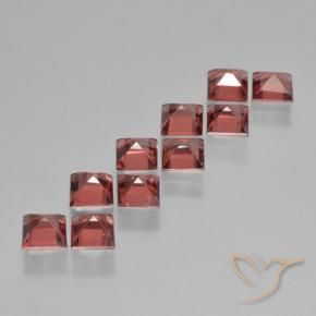 Pyrope Garnet Gemstones in 4 x 4 mm (calibrated) Size for Sale, Pyrope Garnet Stones in Deep Berry Red Color