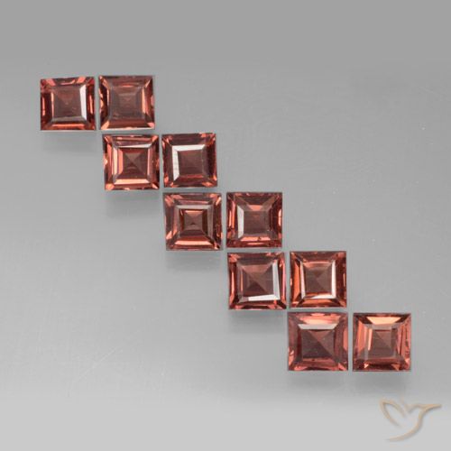 3.83 ct Square Cut Pyrope Garnet, 3.9 x 3.8 mm From Mozambique, Photo A