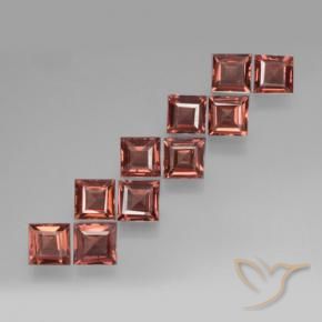 3.83 ctw Red Pyrope Garnet Stones, Natural Pyrope Garnet in Square Step-Cut Shape for Sale