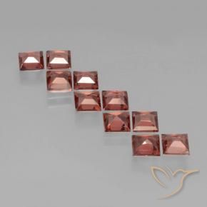 Pyrope Garnet Gemstones in 3.9 x 3.8 mm Size for Sale, Pyrope Garnet Stones in Deep Crimson Red Color