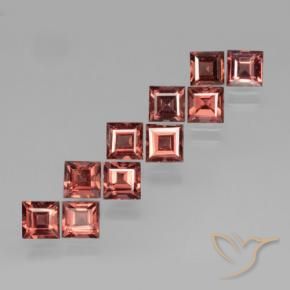 4.28 ctw Red Pyrope Garnet Stones, Natural Pyrope Garnet in Square Step-Cut Shape for Sale