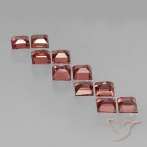 Pyrope Garnet Gemstones in 4 x 4 mm (calibrated) Size for Sale, Pyrope Garnet Stones in Deep Rose Red Color