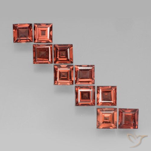 4.54ctw Natural Brick Red Pyrope Garnet, Square, VS