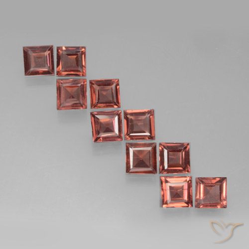 3.43ctw Natural Medium Red Pyrope Garnet, Square, VS