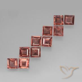 3.43 ctw Red Pyrope Garnet Stones, Natural Pyrope Garnet in Square Step-Cut Shape for Sale